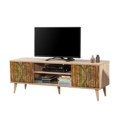 TV-laud Selsey Smartser 140 cm, pruun/mitmevärviline hind ja info | Televiisori alused | hansapost.ee