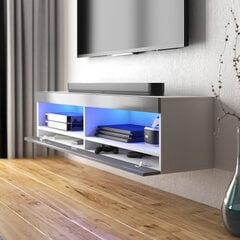 ТВ столик Selsey Viansola LED 100 см, белый/серый цена и информация | Тумбы под телевизор | hansapost.ee