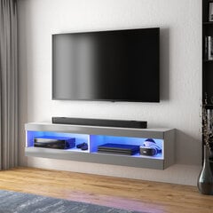 ТВ столик Selsey Viansola LED 100 см, белый/серый цена и информация | Тумбы под телевизор | hansapost.ee