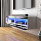 TV laud Selsey Dean LED 100 cm, valge/must hind ja info | Televiisori alused | hansapost.ee