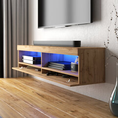 ТВ столик Selsey Viansola LED 100 см, коричневый цена и информация | Тумбы под телевизор | hansapost.ee