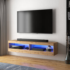 ТВ столик Selsey Viansola LED 100 см, коричневый цена и информация | Тумбы под телевизор | hansapost.ee