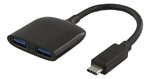 USB jaotur Deltaco USBC-HUB4, USB C - USB A, 0.1 m