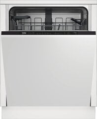 Beko Bdin16420 Полно -интегрированная посудомоечная машина/скользящая корзина для столовых приборов/моющие средства с раздвижным замком/саморегулирующей дверной пружиной/14 размерной крышки цена и информация | Посудомоечные машины | hansapost.ee