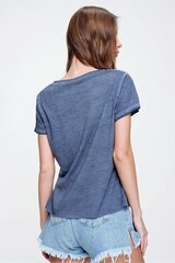 Женская футболка Kinga, синяя цена и информация | Женские футболки | hansapost.ee