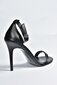 Naiste kõrge kontsaga kingad, must цена и информация | Sandaalid naistele | hansapost.ee