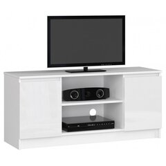ТВ столик NORE RTV K120, белый / глянцевый белый цена и информация | Тумбы под телевизор | hansapost.ee
