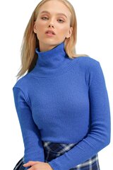 Женская кобальтовая блуза с высоким воротником 2016103406425 цена и информация | Женские блузки, рубашки | hansapost.ee