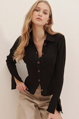Naiste pluus, must цена и информация | Женские блузки, рубашки | hansapost.ee