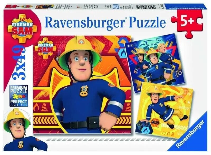 Pusle Ravensburger tuletõrjuja Sam, 9386, 147 tk. цена и информация | Pusled lastele ja täiskasvanutele | hansapost.ee