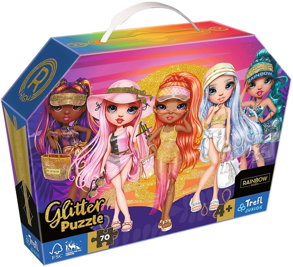 Glitter puzzle Rainbow High, 70tk hind ja info | Pusled lastele ja täiskasvanutele | hansapost.ee
