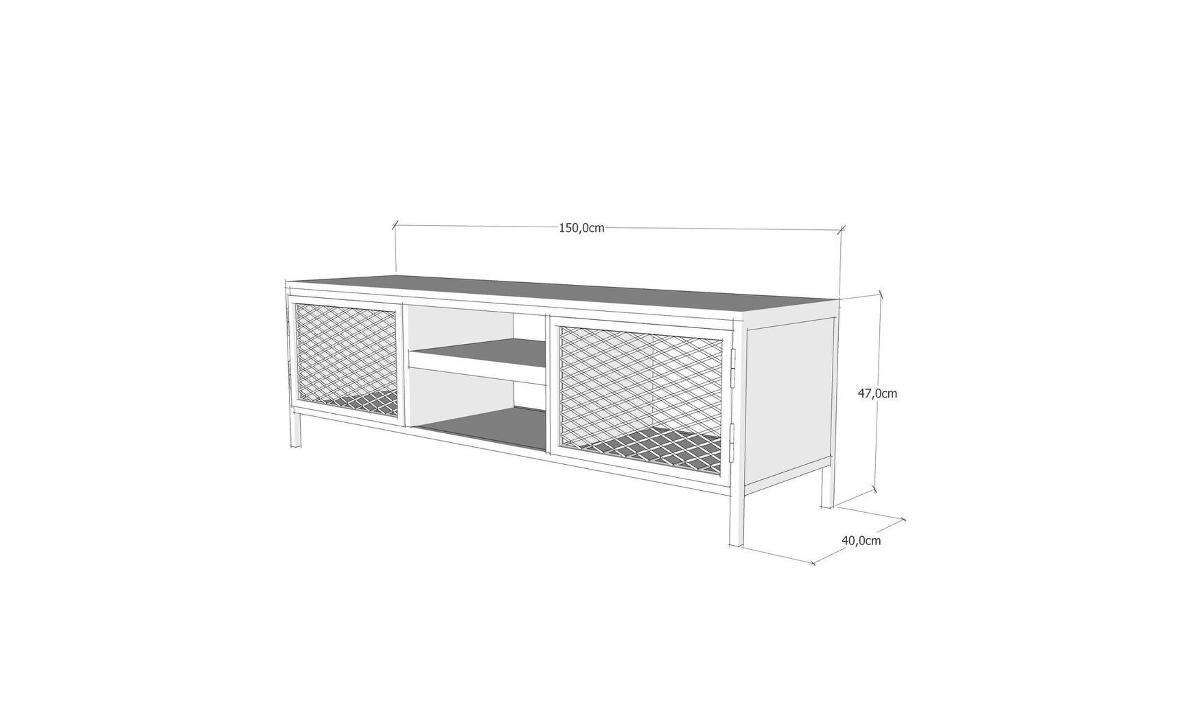 TV laud Kalune Design Zeno, tamm/must цена и информация | Televiisori alused | hansapost.ee