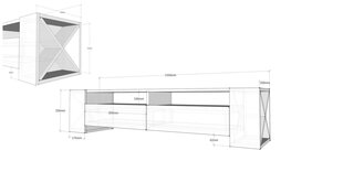 ТВ столик Kalune Design Sosruko, коричневый цена и информация |  Тумбы под телевизор | hansapost.ee