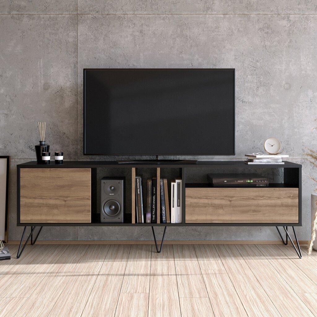 TV laud Kalune Design Mistico 180 cm, pruun/must hind ja info | Televiisori alused | hansapost.ee