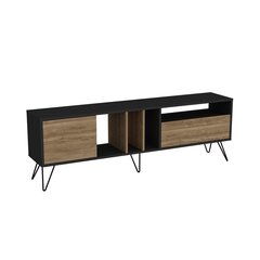 ТВ столик Kalune Design Mistico 180 см, коричневый/черный цена и информация | Тумбы под телевизор | hansapost.ee