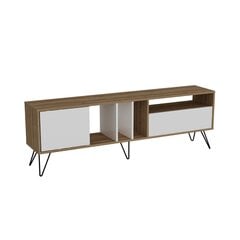 ТВ столик Kalune Design Mistico 180 см, коричневый/белый цена и информация | Тумбы под телевизор | hansapost.ee