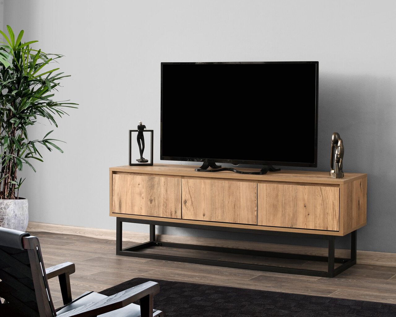 TV laud Kalune Design Tilsim 140 cm, pruun/must hind ja info | Televiisori alused | hansapost.ee