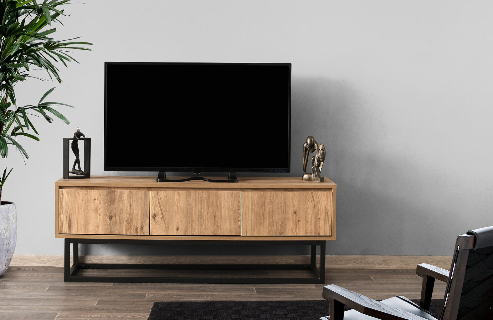 TV laud Kalune Design Tilsim 140 cm, pruun/must hind ja info | Televiisori alused | hansapost.ee