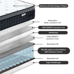 Voodi Sugi madratsiga Harmony Delux 160x200cm, kollane price and information | Beds | hansapost.ee