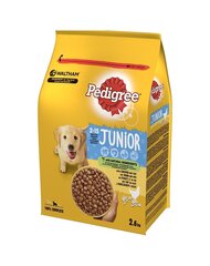 Pedigree Junior koos kana ja riisiga, 3x2,6 kg hind ja info | Koerte kuivtoit ja krõbinad | hansapost.ee