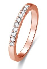 Beneto Серебряное кольцо с покрытием из розового золота и кристаллами AGG188 цена и информация | Кольцо | hansapost.ee