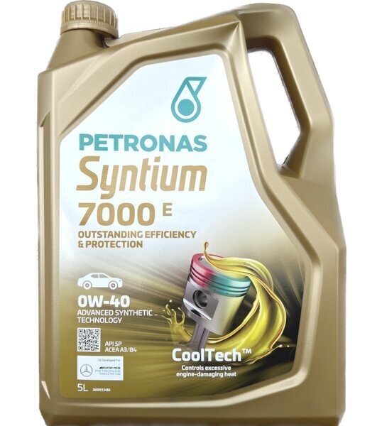 Mootoriõli Petronas Syntium 7000 E 0W-40 SP, 5L цена и информация | Mootoriõlid | hansapost.ee