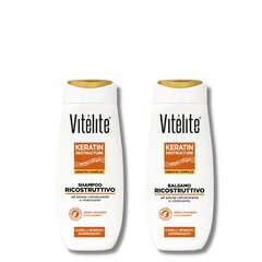 Juuksešampooni ja palsami komplekt koos keratiiniga Vitelite Keratin, komplektis 2 tk. 250 ml + 250 ml цена и информация | Шампуни | hansapost.ee