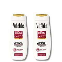 Juuksešampooni ja -palsami komplekt koos argaaniaga Vitelite Argan komplekt 2 tk. 250 ml + 250 ml price and information | Šampoonid | hansapost.ee