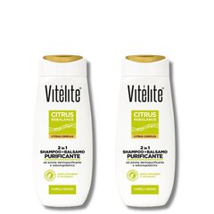 Tasakaalustav šampoon rasustele juustele Vitélite Citrus, 2x250 ml hind ja info | Šampoonid | hansapost.ee