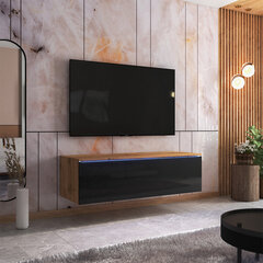 TV-laud Sesley Skylara LED, 140 cm, must/pruun hind ja info | Televiisori alused | hansapost.ee