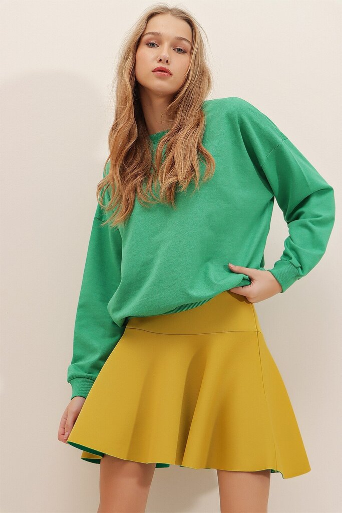 Naiste džemper, roheline цена и информация | Pusad naistele | hansapost.ee