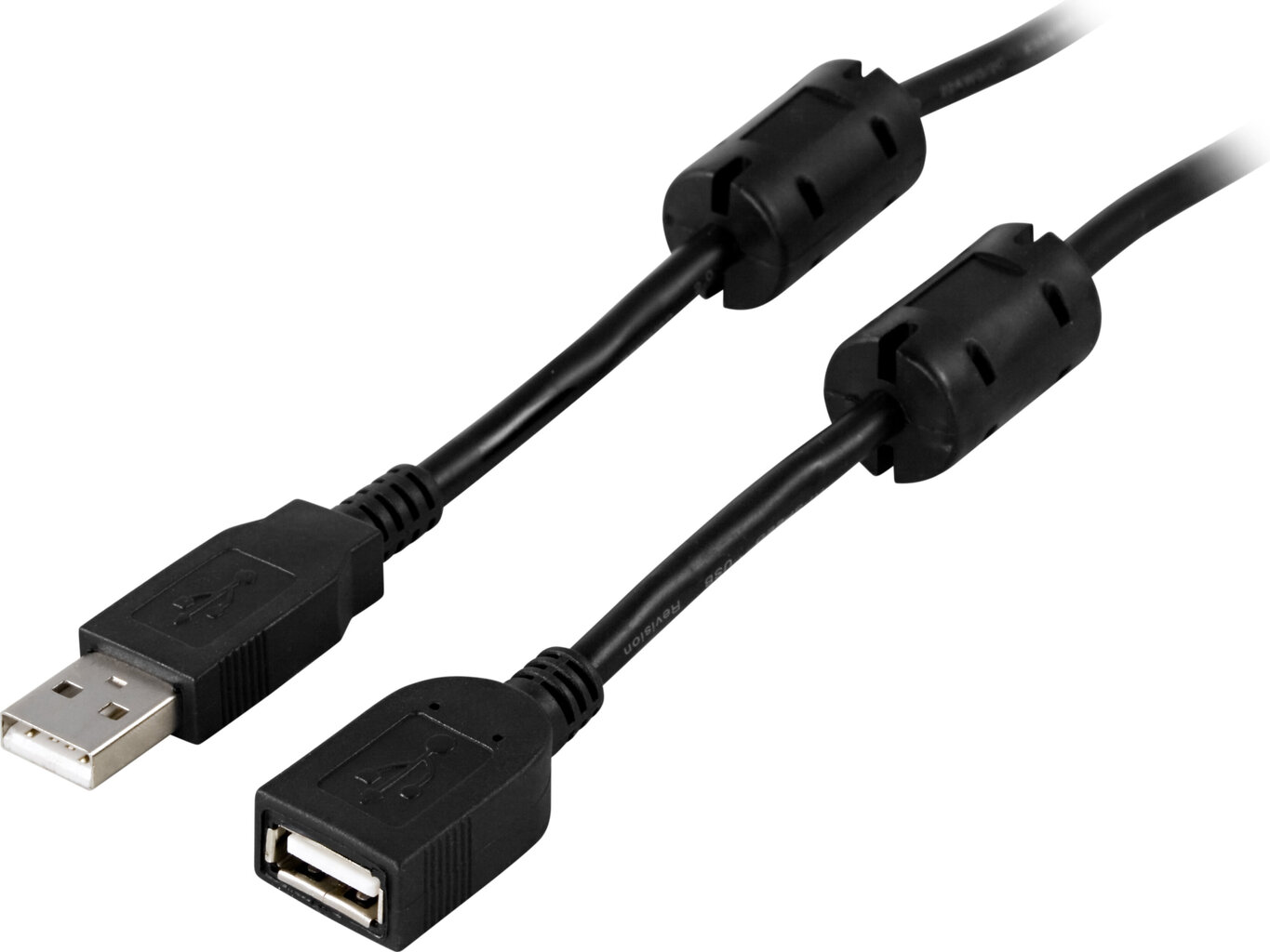 Deltaco USB 2.0 Type A Ha - Type A Ho 2 m цена и информация | Juhtmed ja kaablid | hansapost.ee