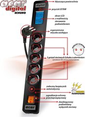 Mitme pesaga pikendusseade Acar-Digital hind ja info | Pikendusjuhtmed | hansapost.ee