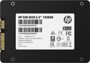 Жесткий диск HP 345N1AA 1920ГБ SSD 2.5" цена и информация | Внутренние жёсткие диски (HDD, SSD, Hybrid) | hansapost.ee