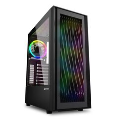 Корпус полубашня ATX Galileo Sharkoon RGB Wave, чёрный цена и информация | Корпуса | hansapost.ee