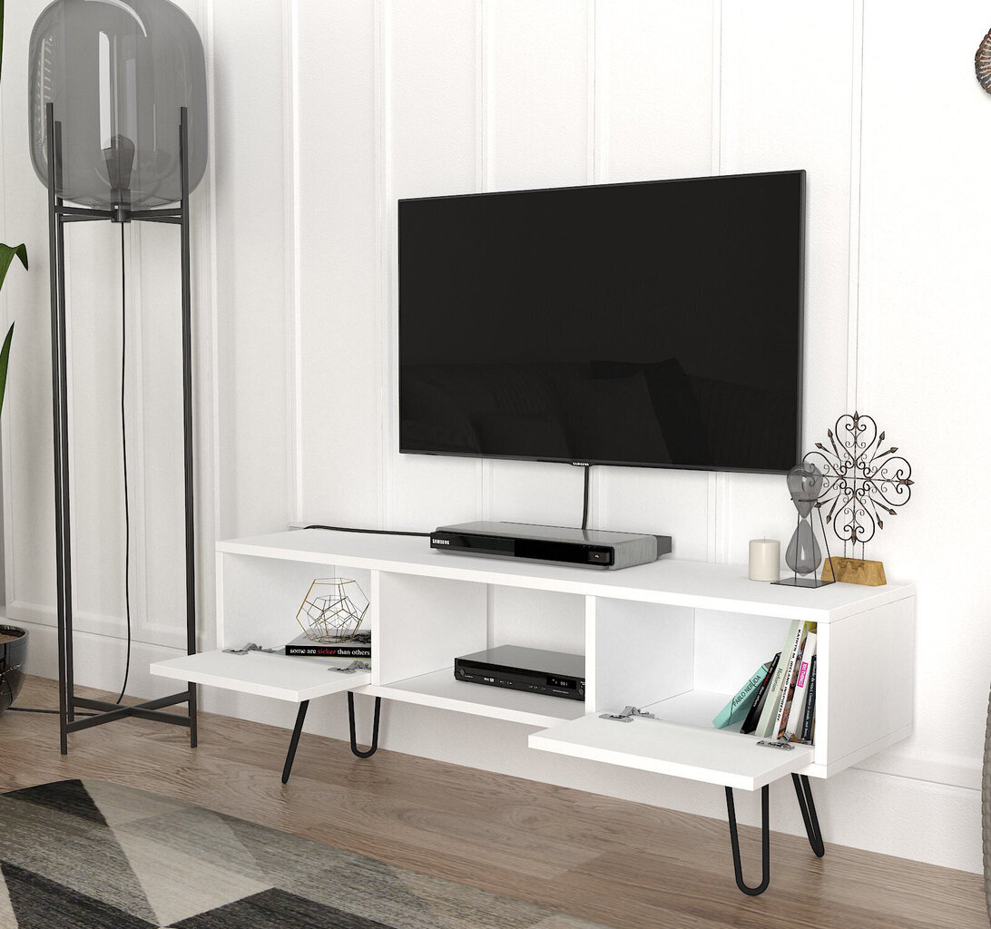 TV-laud Kalune Design 756(II), 120 cm, valge цена и информация | Televiisori alused | hansapost.ee