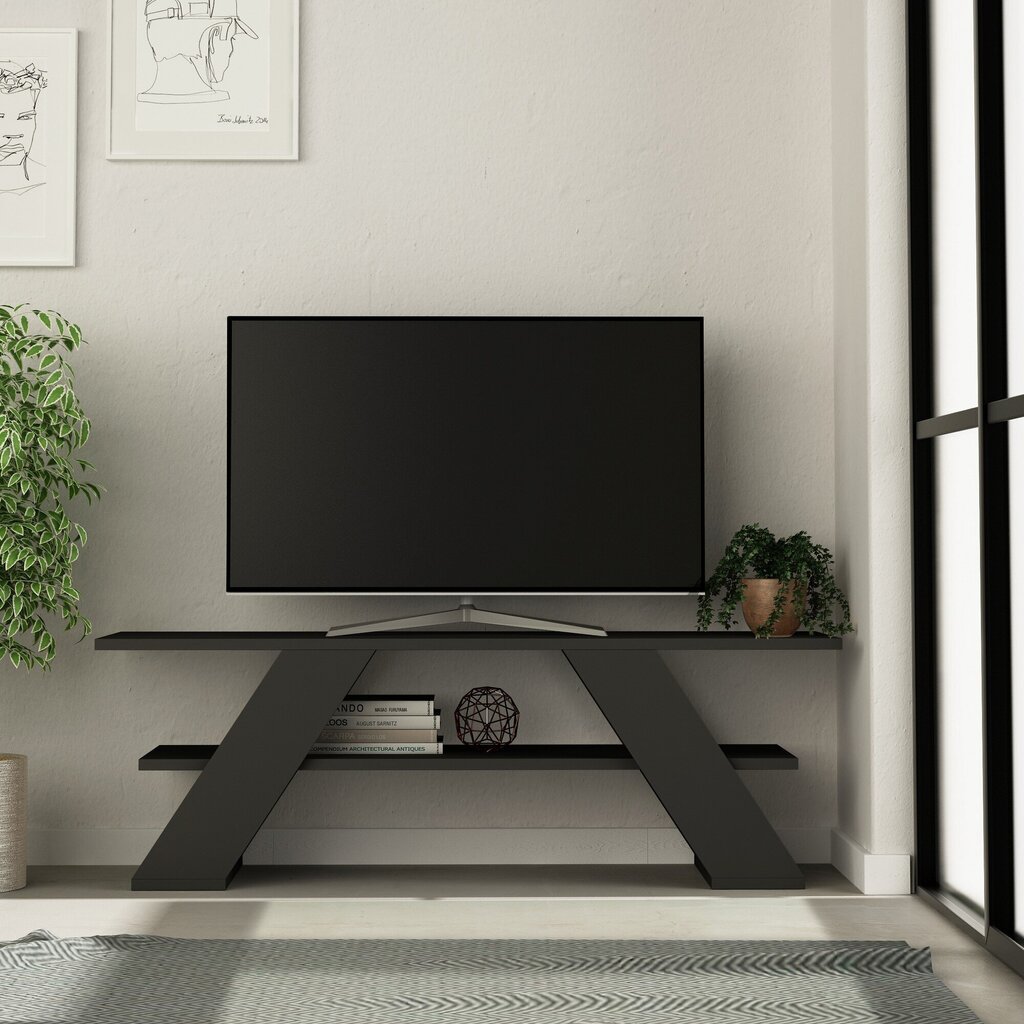 TV-laud Kalune Design 776, 120 cm, hall цена и информация | Televiisori alused | hansapost.ee