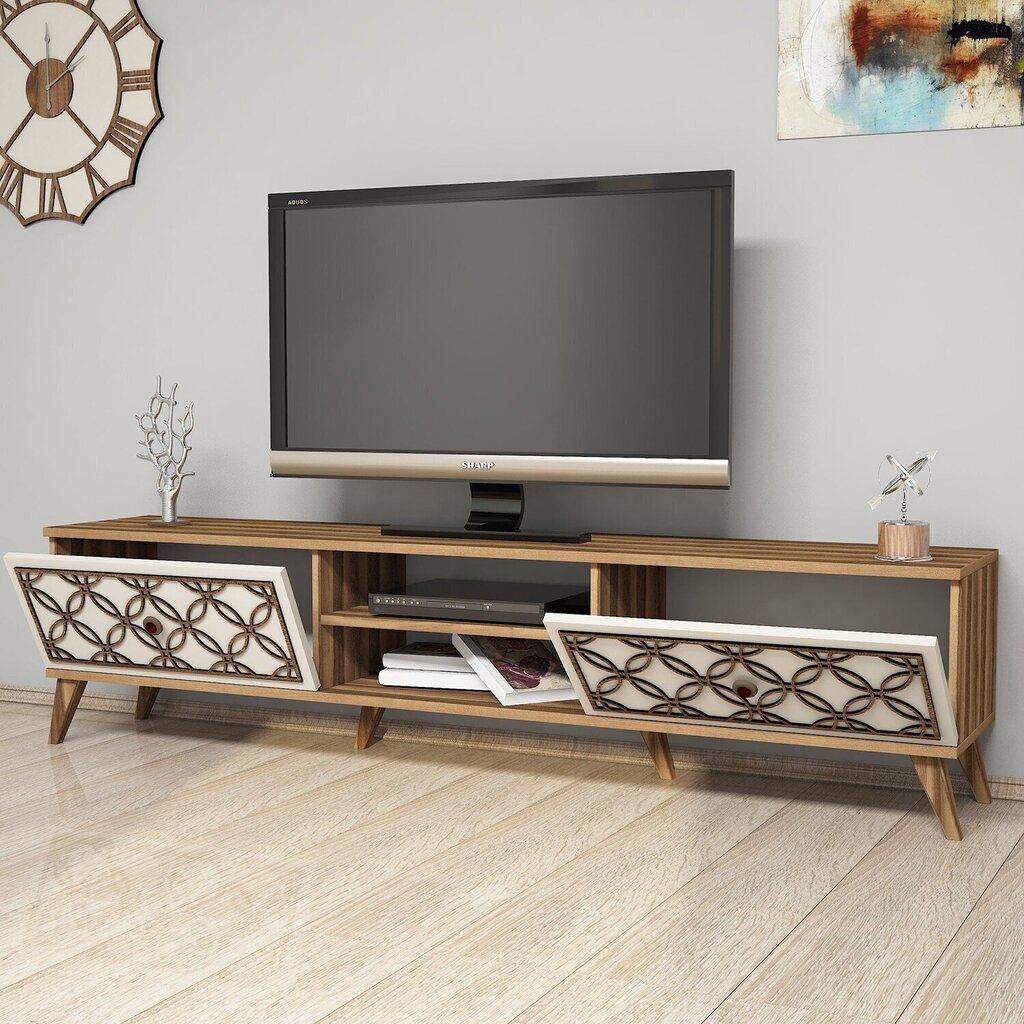 TV-laud Kalune Design 845, 180 cm, pruun/beež värv цена и информация | Televiisori alused | hansapost.ee