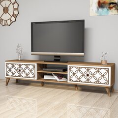 ТВ столик Kalune Design 845,180 см, коричневый/белый цена и информация | Тумбы под телевизор | hansapost.ee