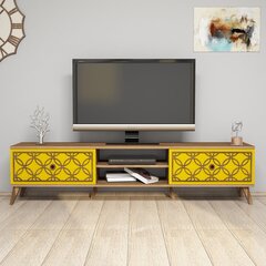 TV-laud Kalune Design 845, 180 cm, pruun/kollane price and information | Televiisori alused | hansapost.ee