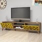 TV-laud Kalune Design 845, 180 cm, pruun/kollane hind ja info | Televiisori alused | hansapost.ee