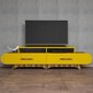 TV-laud Kalune Design 845, 205 cm, pruun/kollane hind ja info | Televiisori alused | hansapost.ee