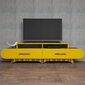 TV-laud Kalune Design 845, 205 cm, pruun/kollane цена и информация | Televiisori alused | hansapost.ee