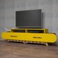 TV-laud Kalune Design 845, 205 cm, pruun/kollane цена и информация | Televiisori alused | hansapost.ee