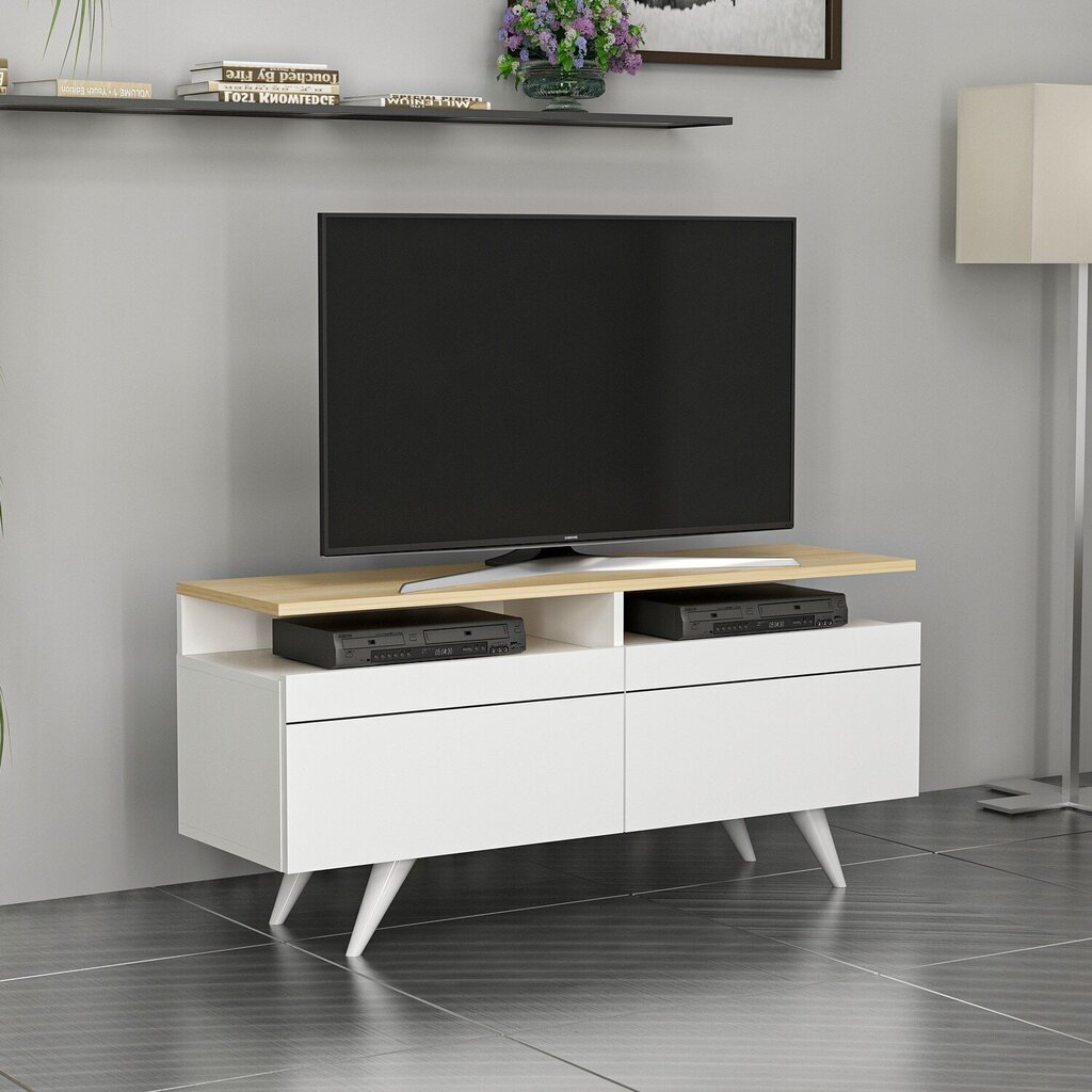 TV-laud Kalune Design 382 120 cm, valge hind ja info | Televiisori alused | hansapost.ee