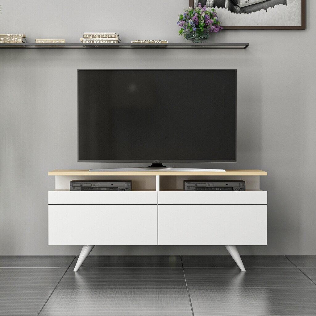 TV-laud Kalune Design 382 120 cm, valge hind ja info | Televiisori alused | hansapost.ee