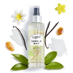 Kehasprei I Love Vanilla Milk 150 ml hind ja info | I Love Parfüümid, lõhnad ja kosmeetika | hansapost.ee