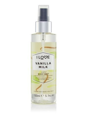 Kehasprei I Love Vanilla Milk 150 ml hind ja info | Dušigeelid ja deodorandid naistele | hansapost.ee