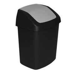 Ведро для мусора Swing Top 25 л черное/серебристое цена и информация | Мусорные баки | hansapost.ee