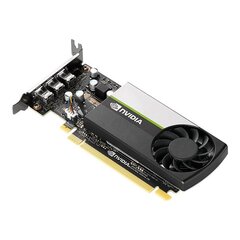 PNY VCNT400-4GB-BLK NVIDIA T400 4 ГБ GDDR6 3x MINI DISPLAYPORT PCI EXPRESS 3.0 LP - ATX BRACKET BULK цена и информация | Видеокарты | hansapost.ee